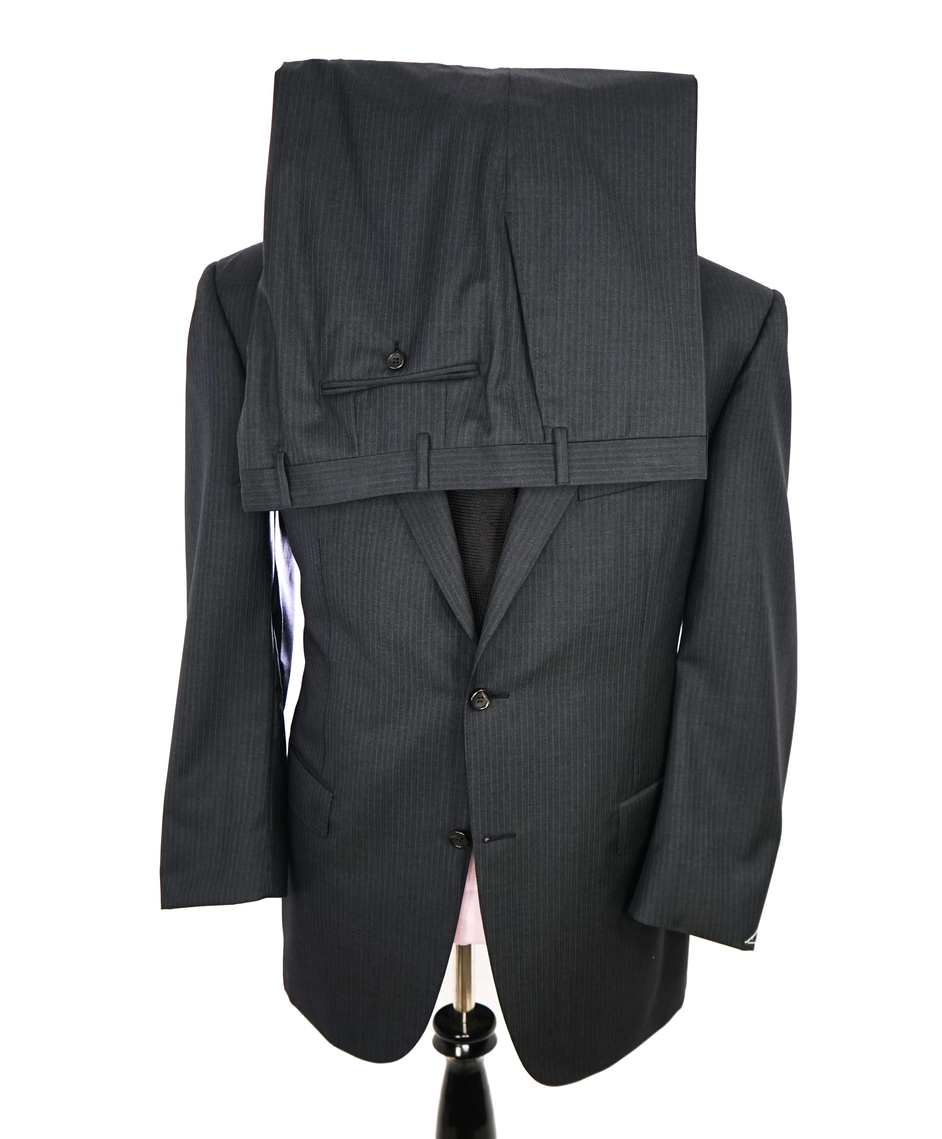 *CANALI EXCLUSIVE* - PREMIUM Collection Super 150's Narrow Stripe Gray Suit  - 50R