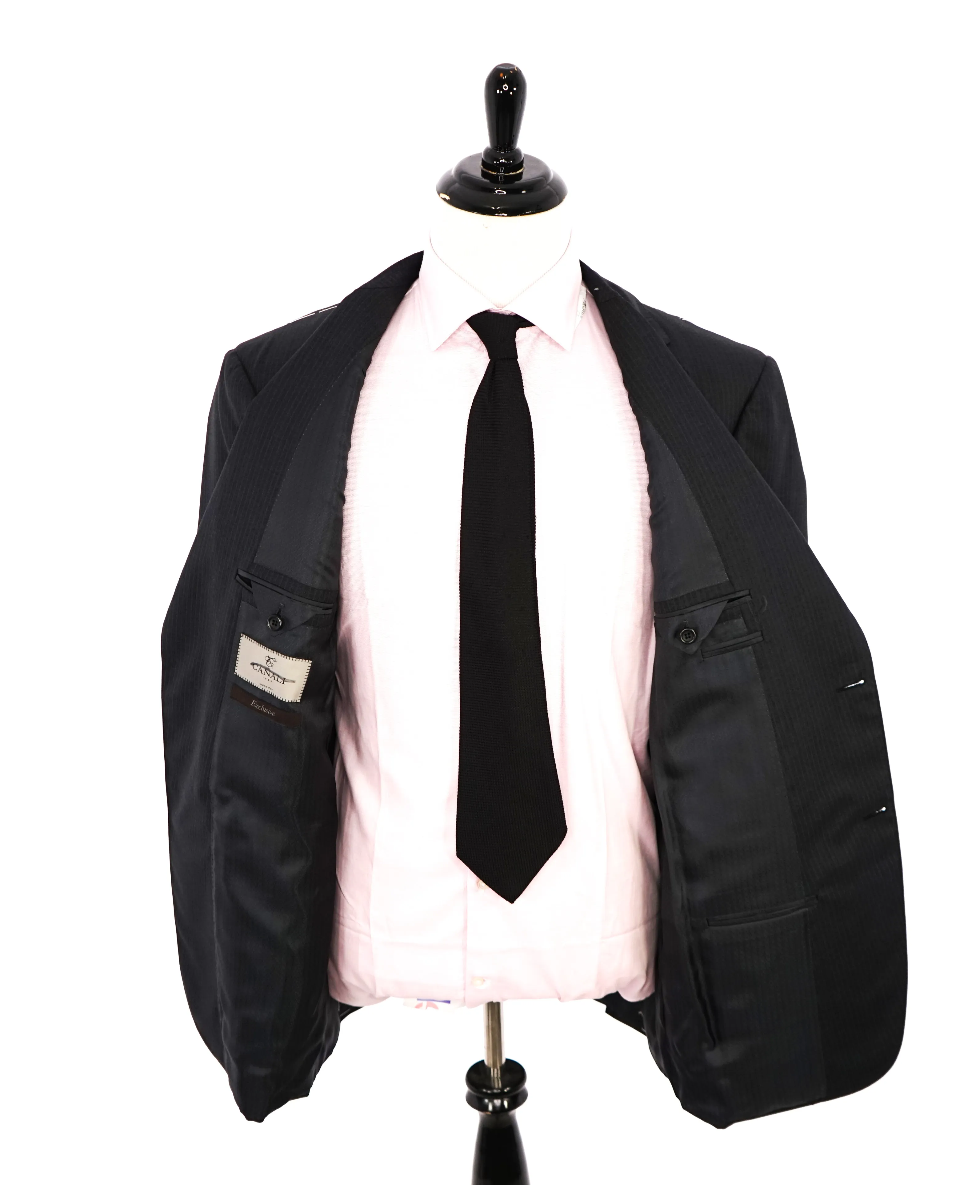 *CANALI EXCLUSIVE* - PREMIUM Collection Super 150's Narrow Stripe Gray Suit  - 50R