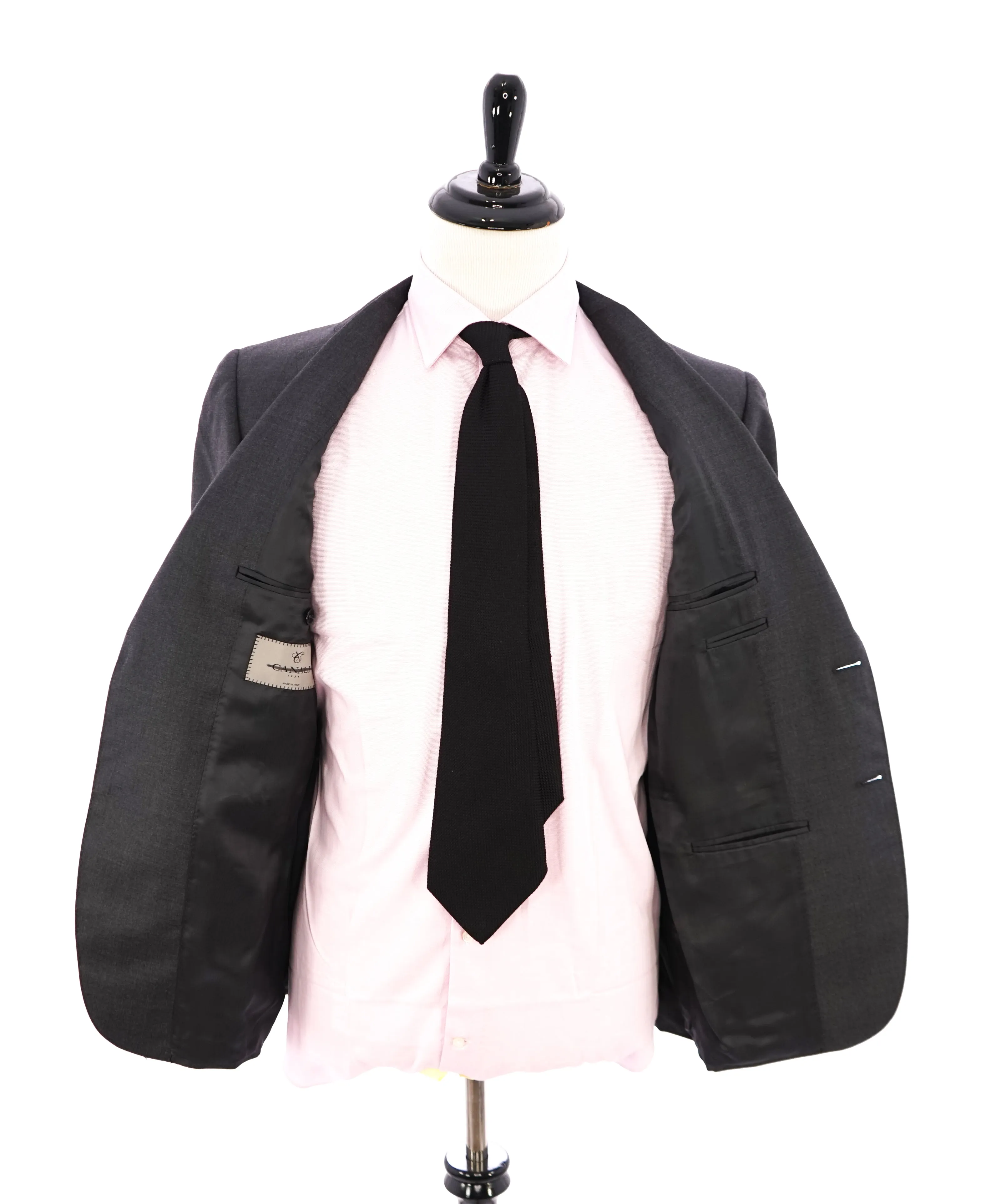 CANALI - Gray Charcoal Notch Lapel Iconic Suit - 38S