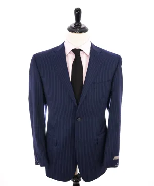 CANALI - Powder Blue Stripe Notch Lapel Suit - 42L