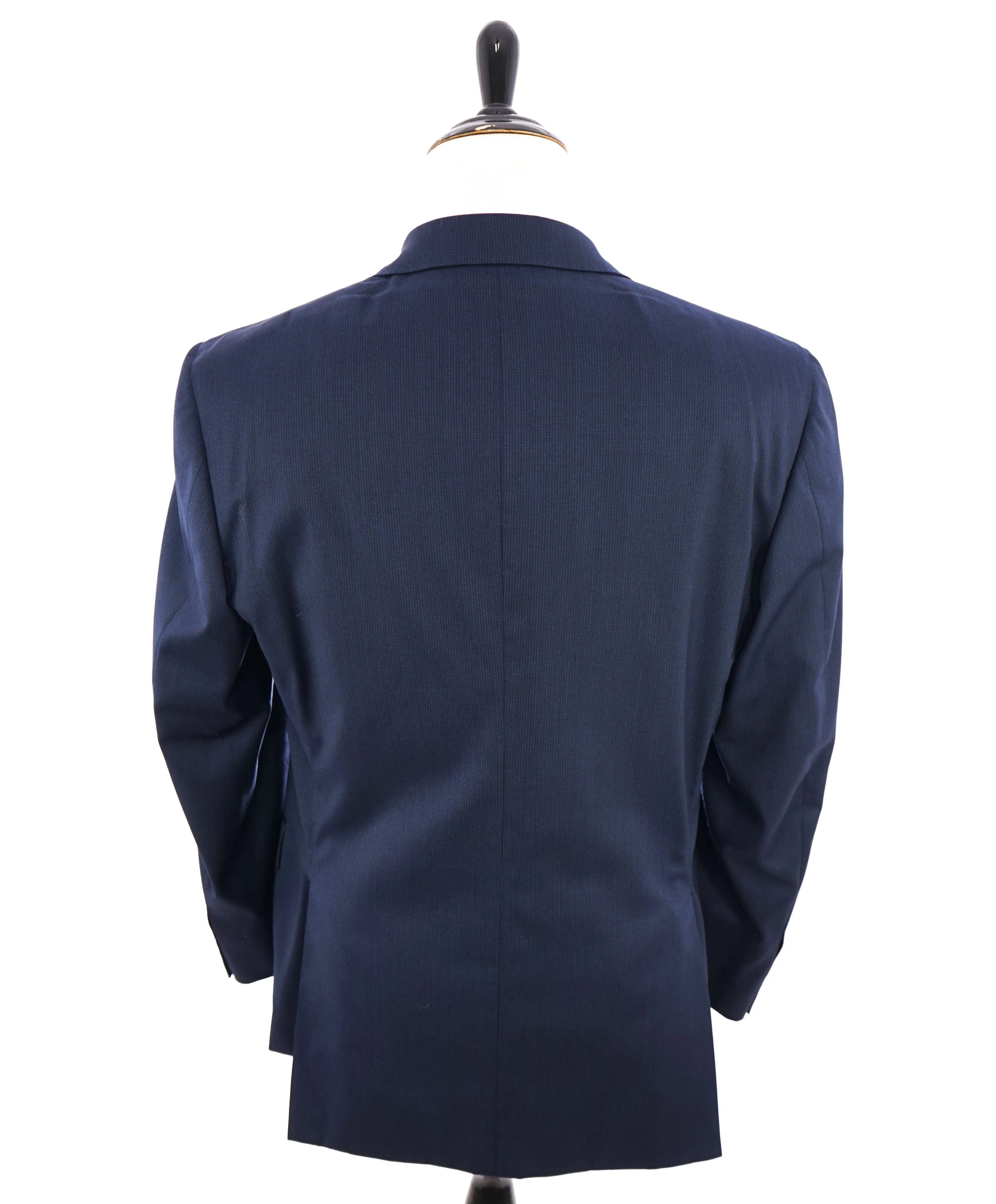CANALI - Royal Blue Travel Check Rope Textured Blazer - 44R