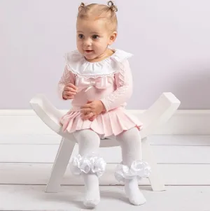 Caramelo Pink Baby Girl Pleated Bottom Dress 201217
