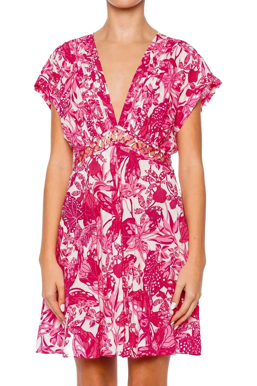 Cecile Pink Jengel Mini Dress