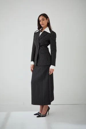 CELINE pinstripe cinched blazer