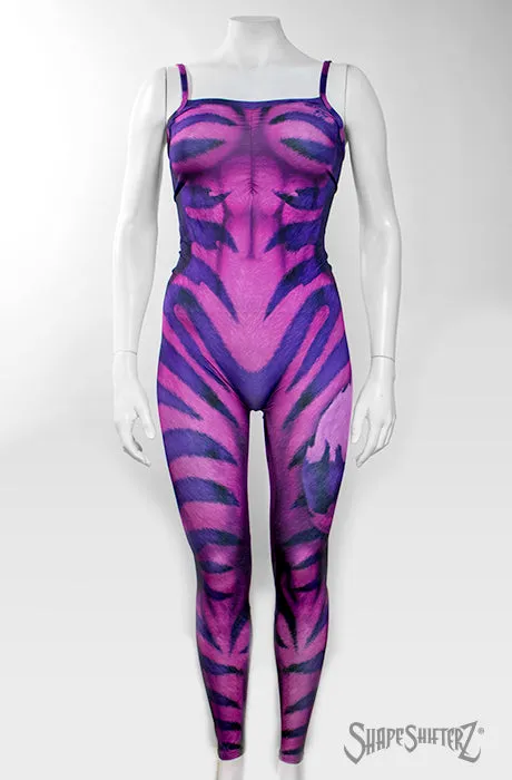 Cheshire Cat Cosplay & Dance Unitard - Ultra Contour with Printed on Tail