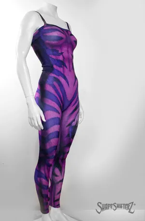 Cheshire Cat Cosplay & Dance Unitard - Ultra Contour with Printed on Tail