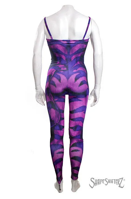 Cheshire Cat Cosplay & Dance Unitard - Ultra Contour with Printed on Tail