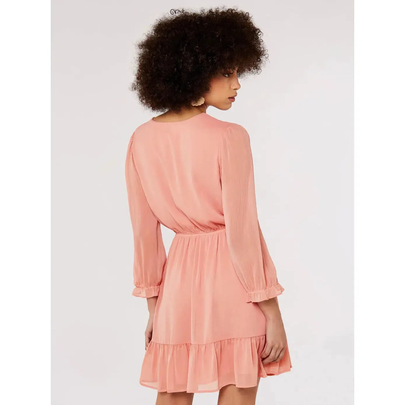 CHIFFON RUFFLE DRESS