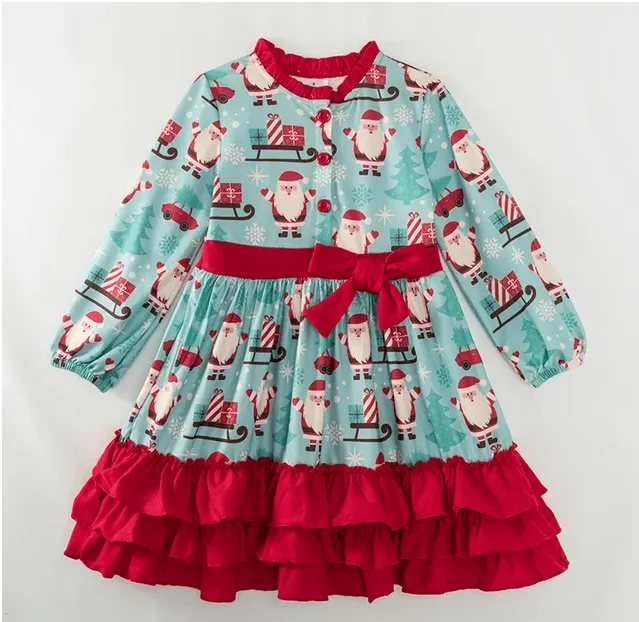Christmas Santa Ruffle Dress