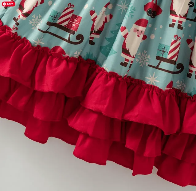 Christmas Santa Ruffle Dress