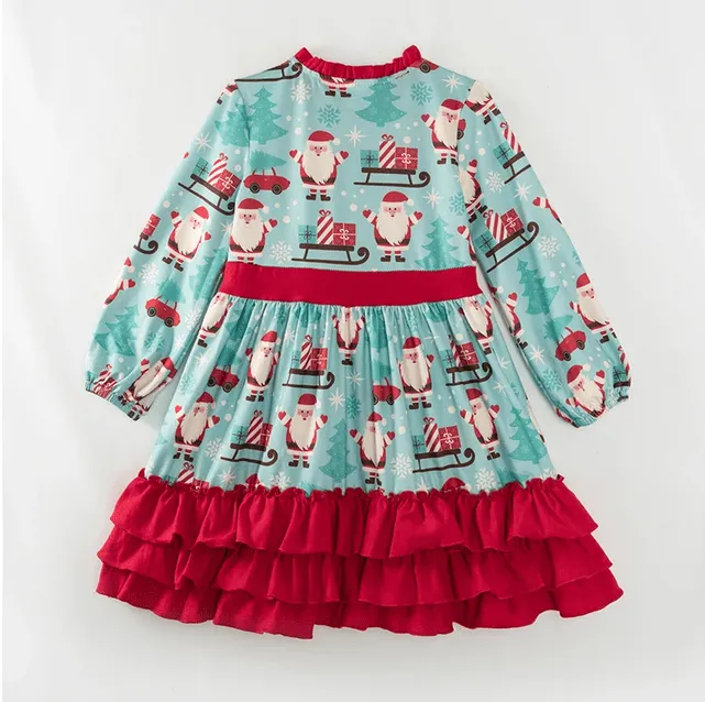 Christmas Santa Ruffle Dress