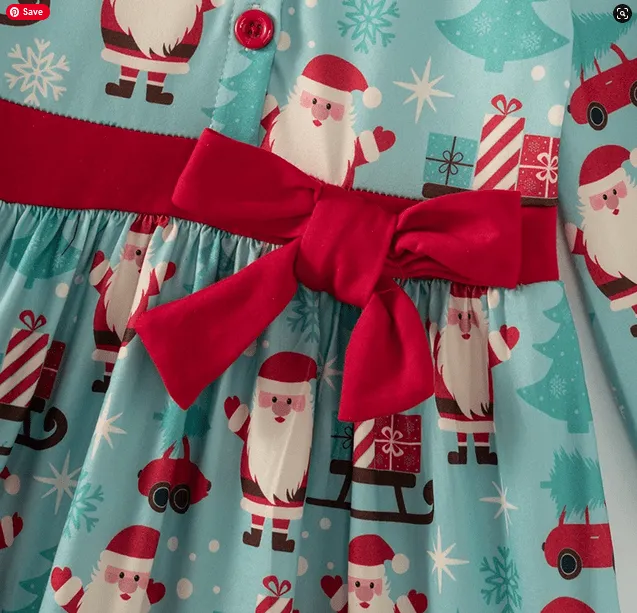 Christmas Santa Ruffle Dress