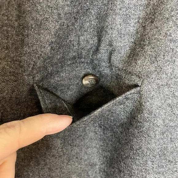 Classic Ralph Lauren Blue Label Gray Wool Pencil Skirt with Front Zipper Size 10