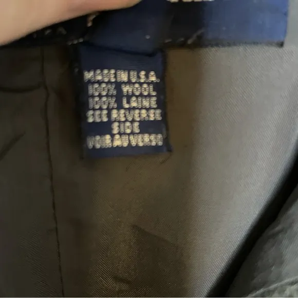 Classic Ralph Lauren Blue Label Gray Wool Pencil Skirt with Front Zipper Size 10