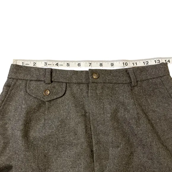 Classic Ralph Lauren Blue Label Gray Wool Pencil Skirt with Front Zipper Size 10