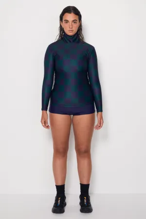 Classic Rashguard - Navy   Green Checkers