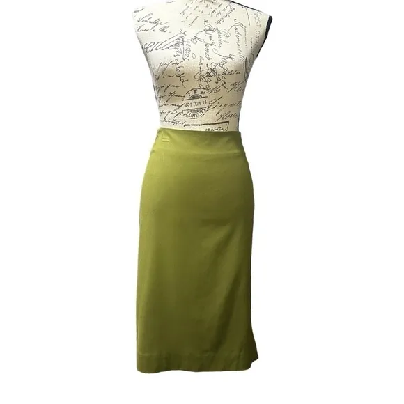 Classiques Entier Green Pencil Skirt Size 12 NWT