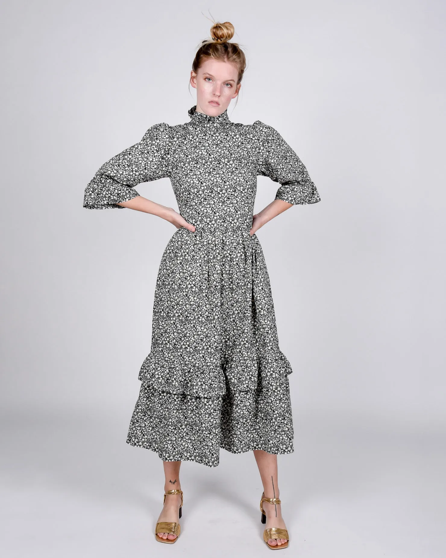 Clematis dress in floral cotton