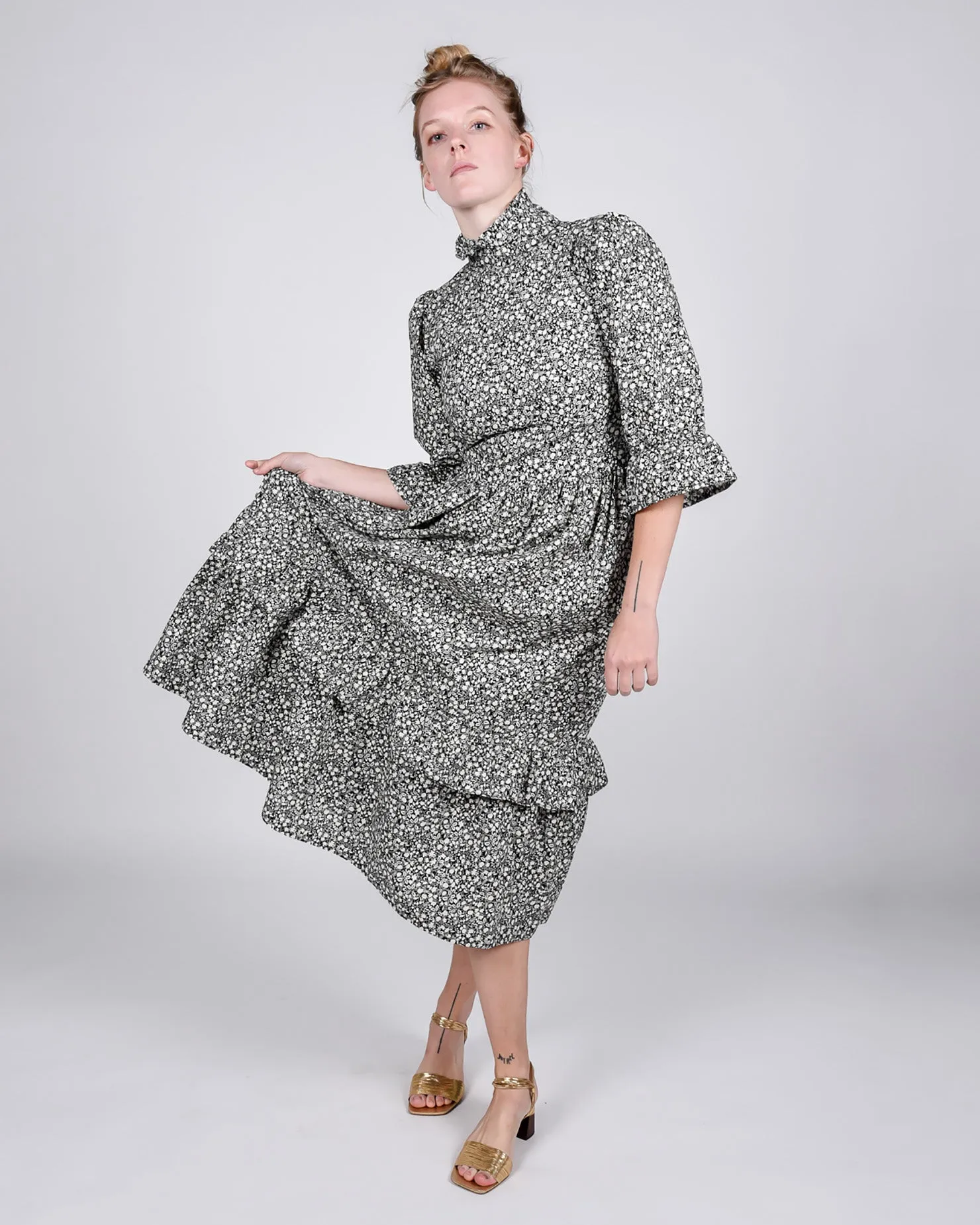 Clematis dress in floral cotton