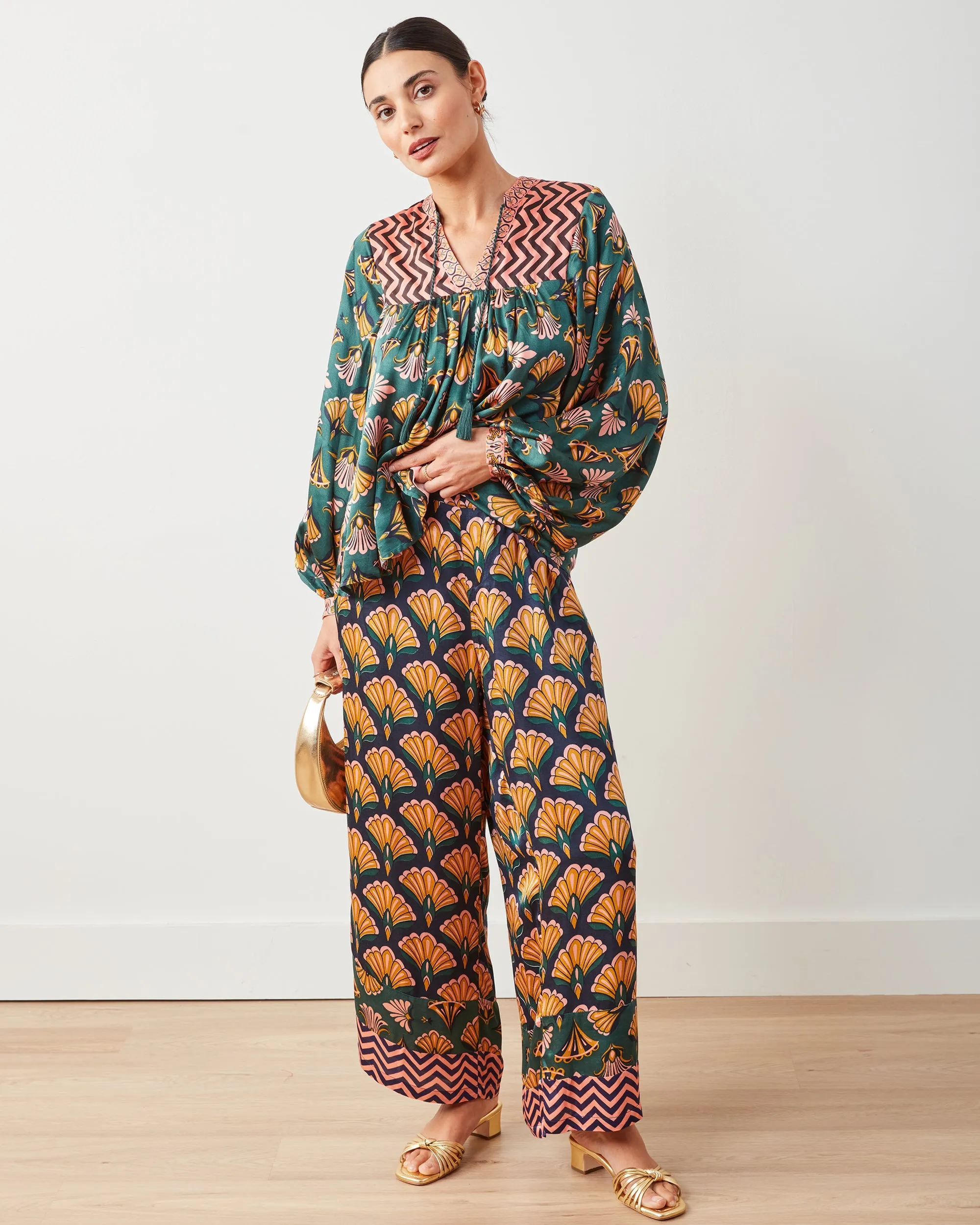 Cocktail Hour - Tides Turned Blouse - Gemstone