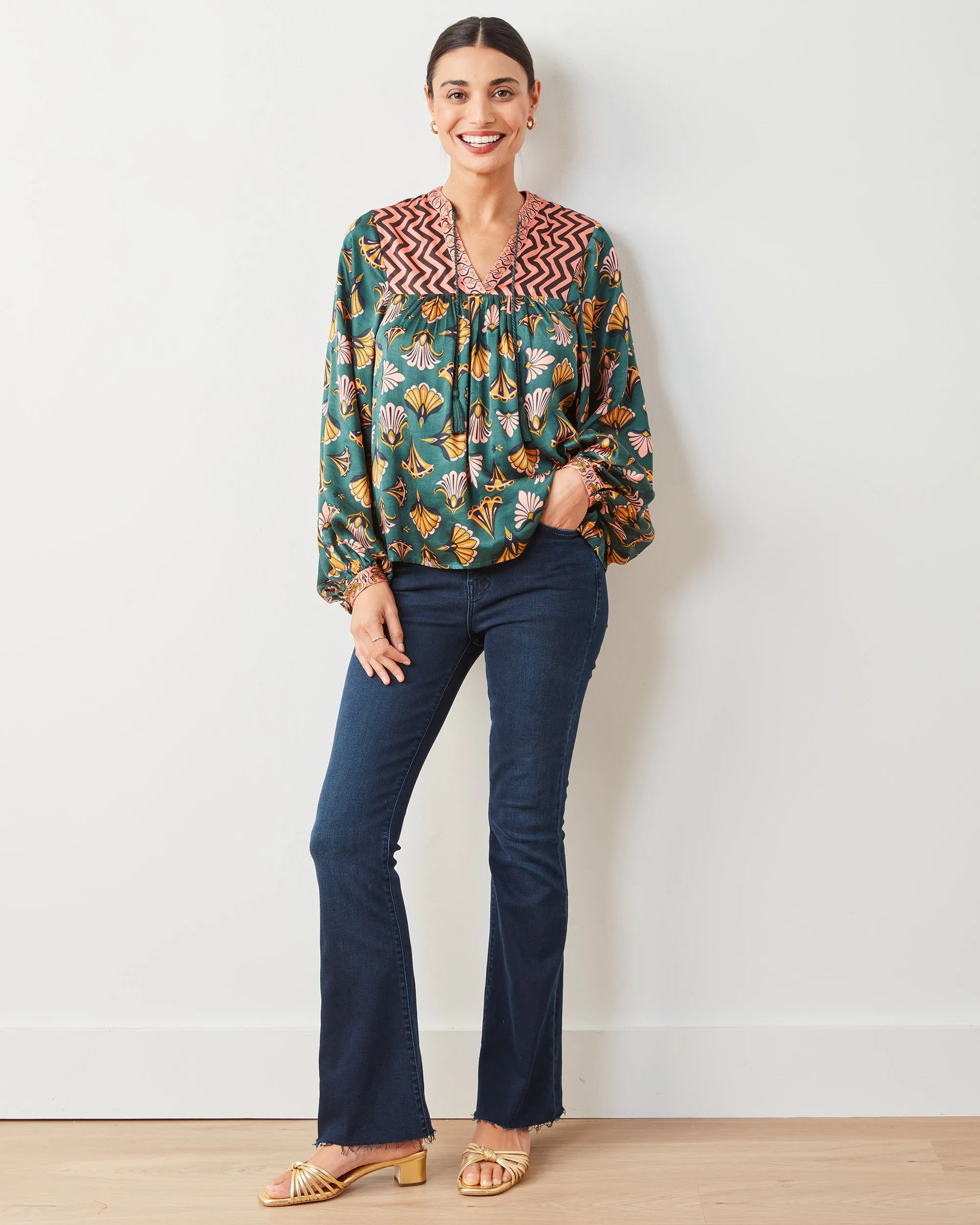 Cocktail Hour - Tides Turned Blouse - Gemstone