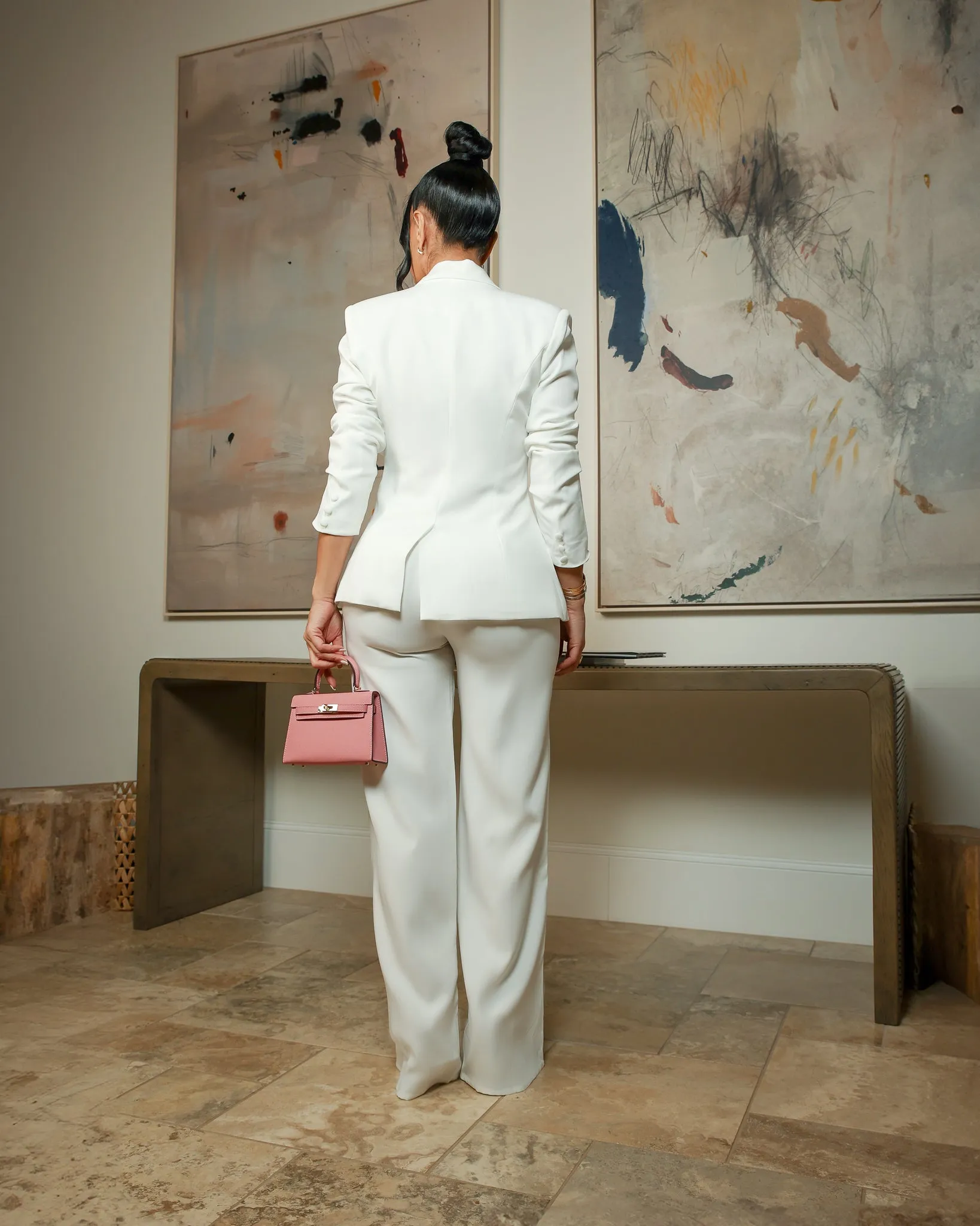 Coke (All White Blazer Pants Set)