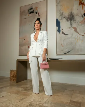 Coke (All White Blazer Pants Set)