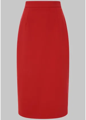 Collectif Posey 50's Pencil Skirt Red