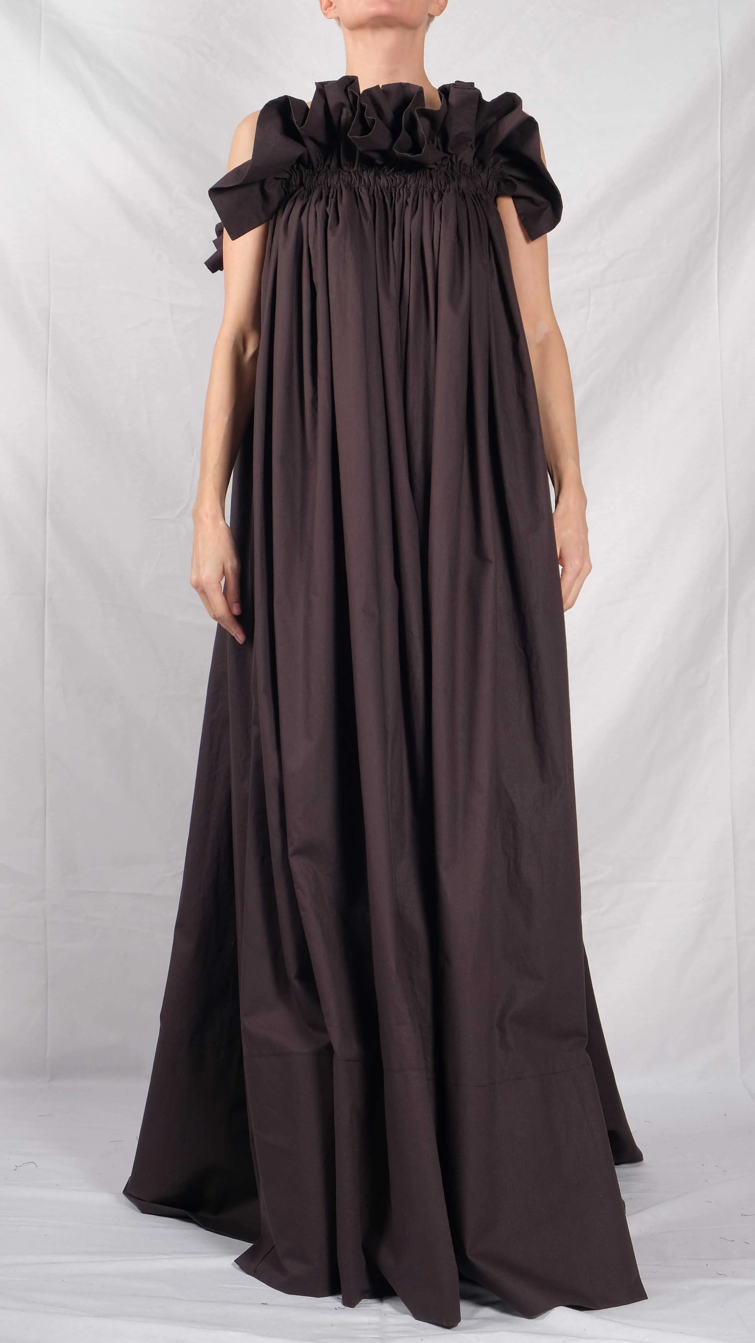 Cotton Ruffled Maxi Dress