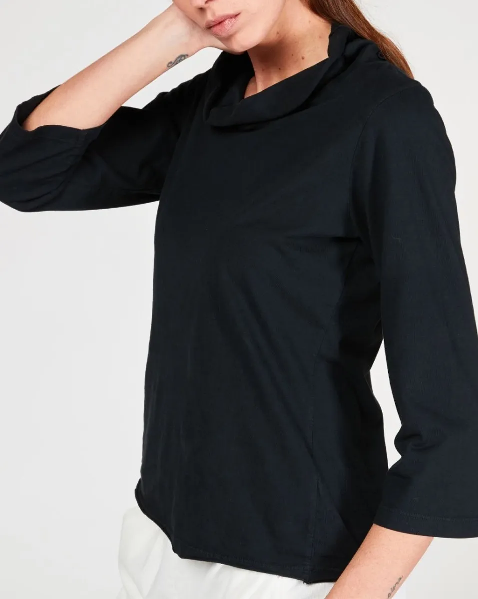 Cowl Turtleneck T-Shirt