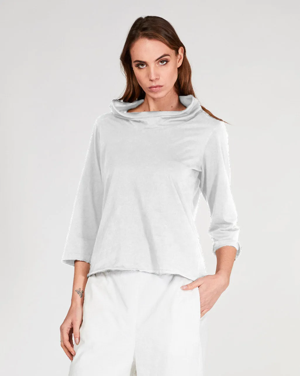 Cowl Turtleneck T-Shirt