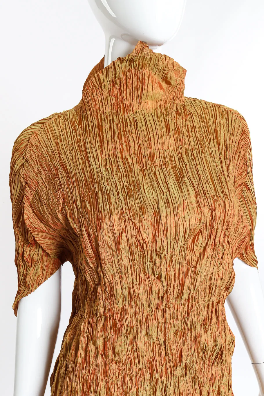 Crinkle Turtleneck Top