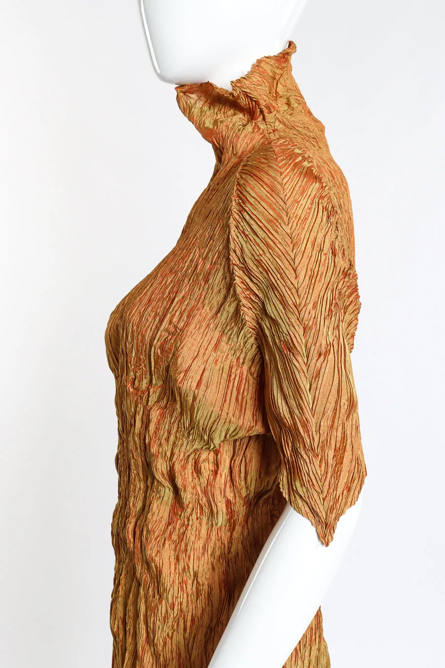 Crinkle Turtleneck Top
