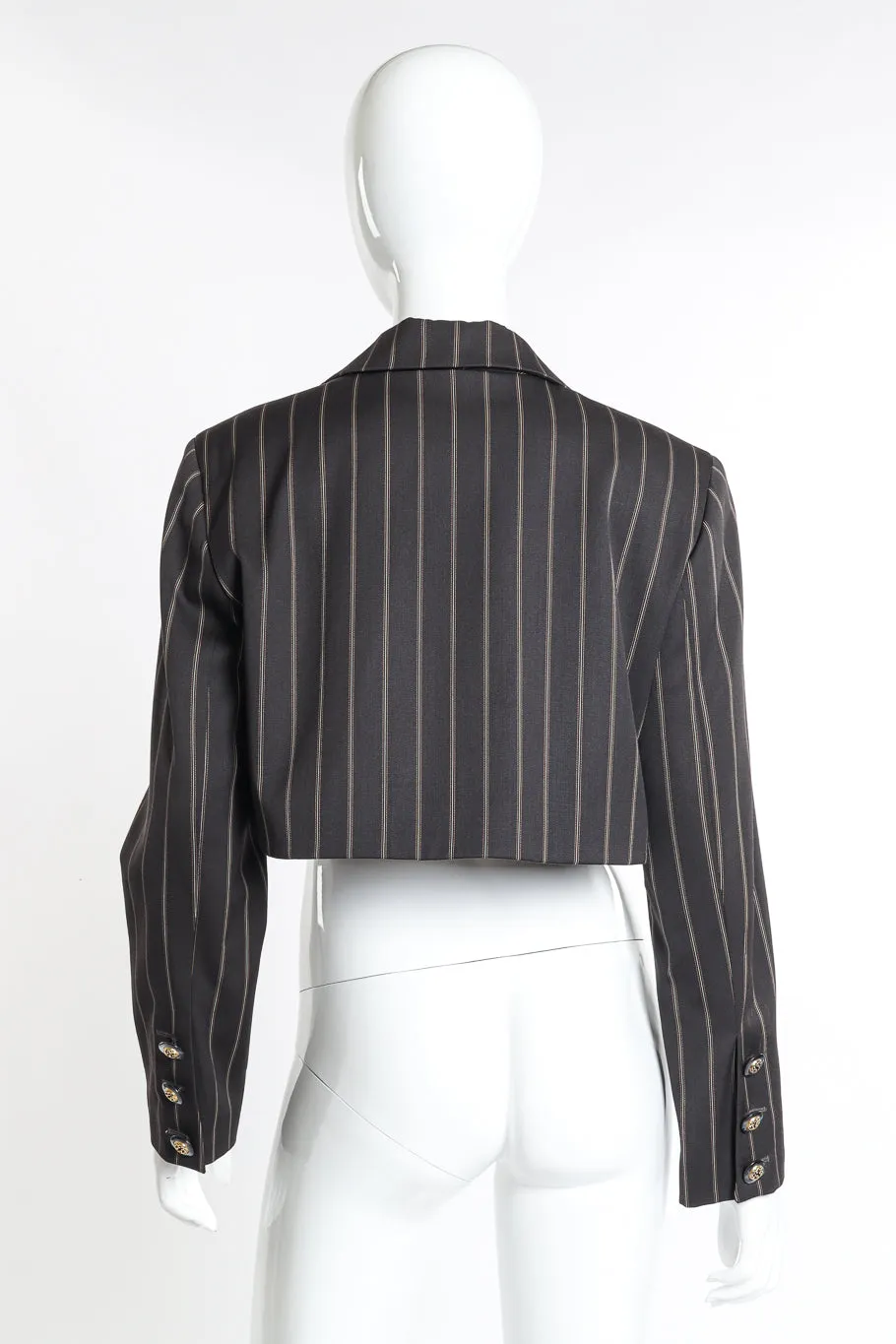 Cropped Pinstripe Jacket
