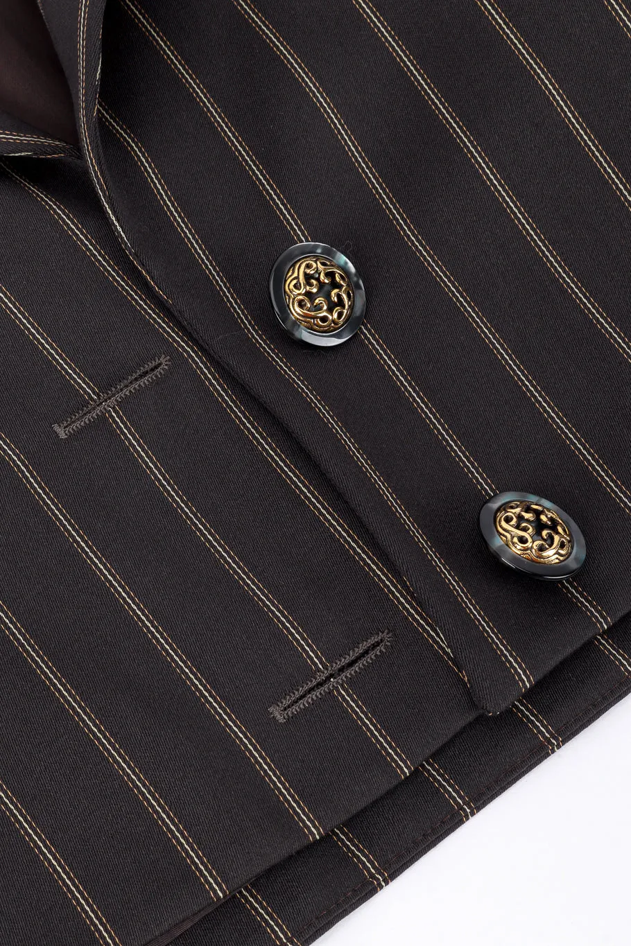 Cropped Pinstripe Jacket