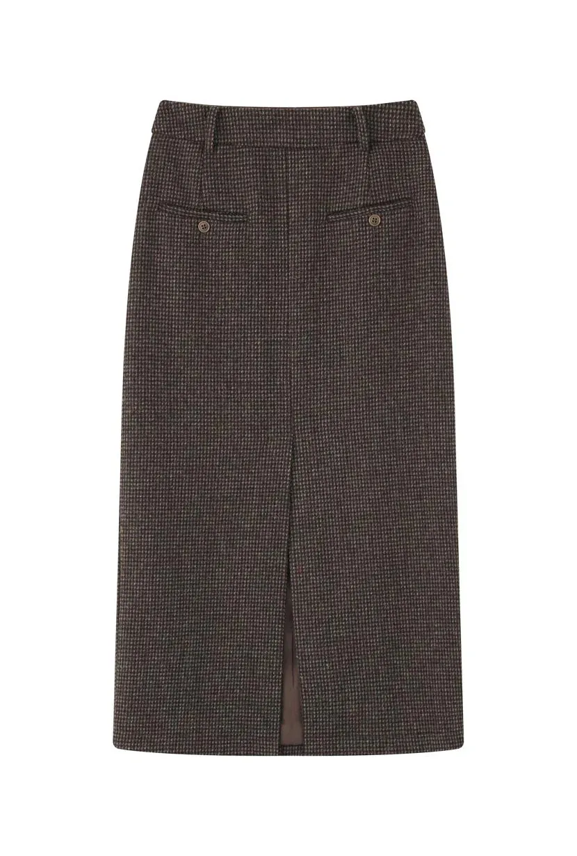 Debbie Wool Pencil Skirt