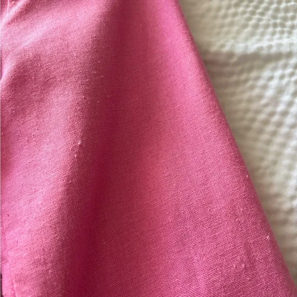 Deluc Pink Linen Blend Double Breasted Blazer