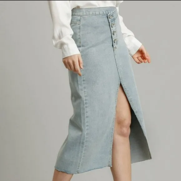 Denim Maxi Skirt Size S Only