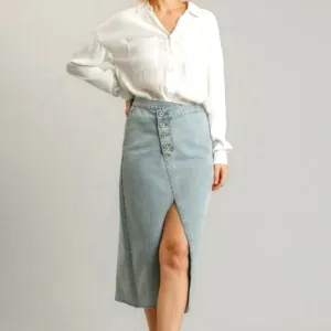 Denim Maxi Skirt Size S Only