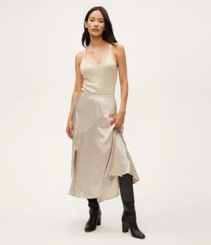Desi Asymmetrical Satin Skirt
