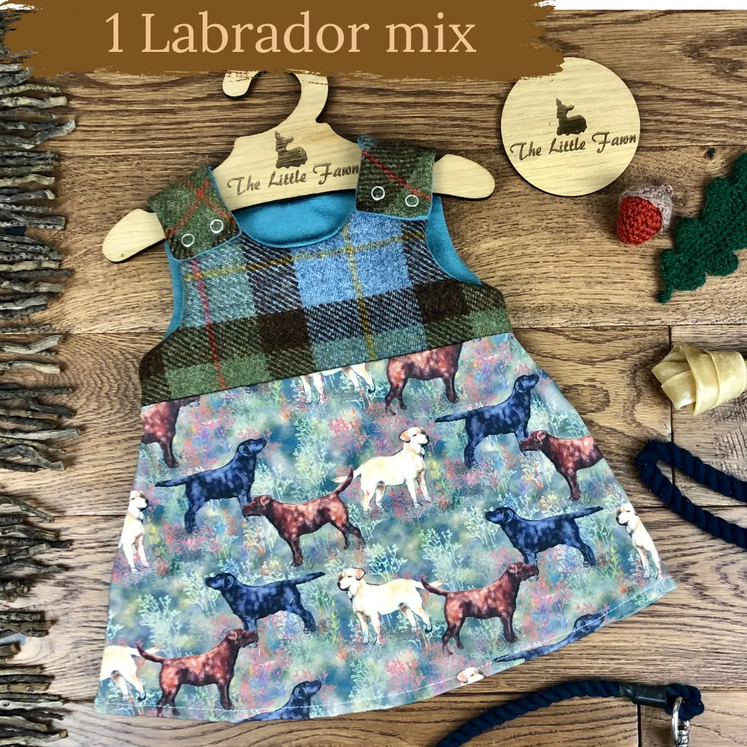 Dog breeds harris tweed topped dress