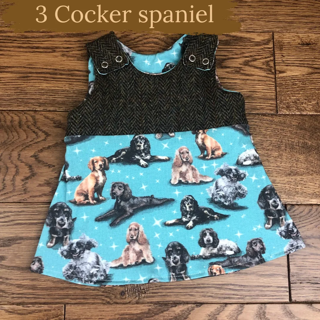 Dog breeds harris tweed topped dress