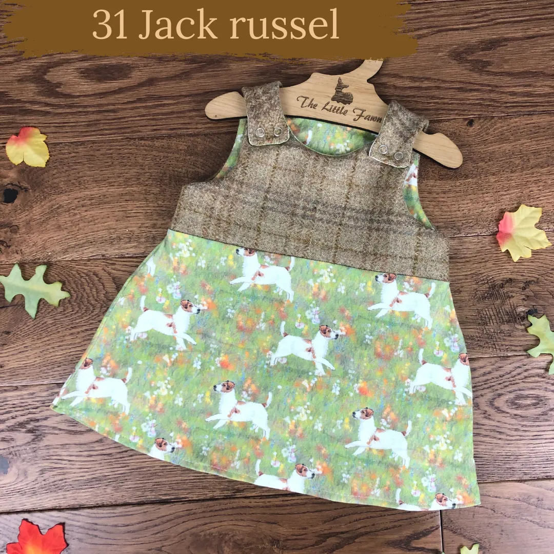 Dog breeds harris tweed topped dress