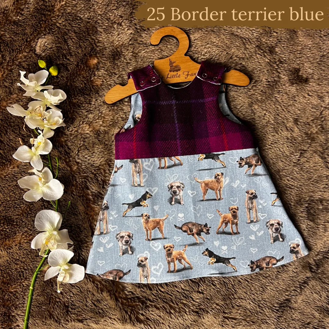 Dog breeds harris tweed topped dress
