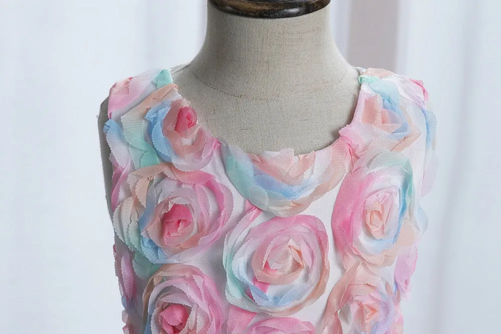 Doll Cake Ruffle Dress-Blue