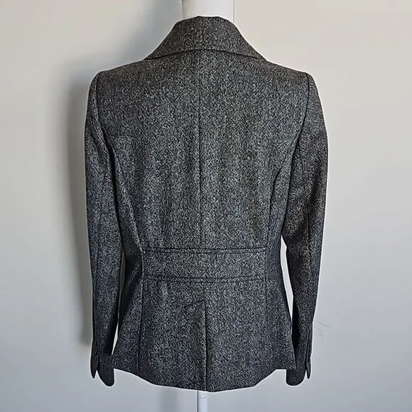 Eddie Bauer Gray Blazer Versatile Suit Jacket Women’s Size 10P 89% wool