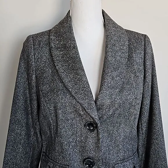 Eddie Bauer Gray Blazer Versatile Suit Jacket Women’s Size 10P 89% wool