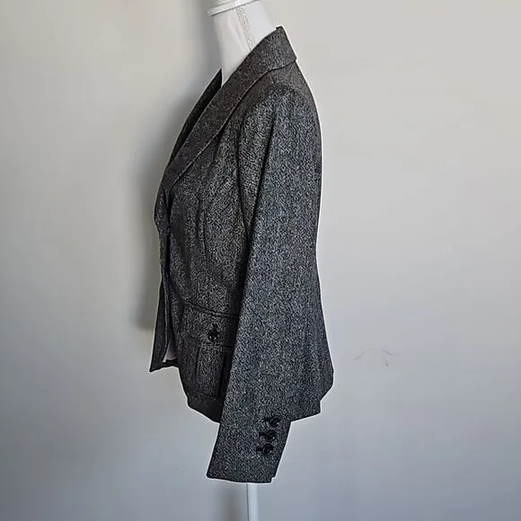 Eddie Bauer Gray Blazer Versatile Suit Jacket Women’s Size 10P 89% wool