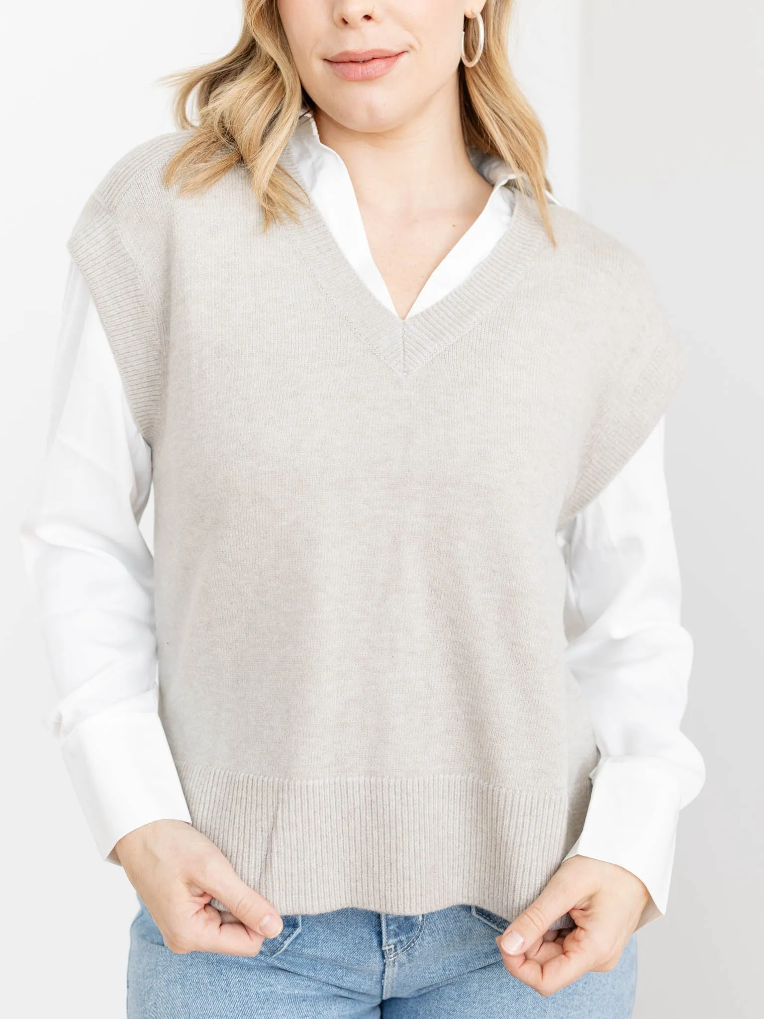 Elan Sweater Vest   Shirt Combo