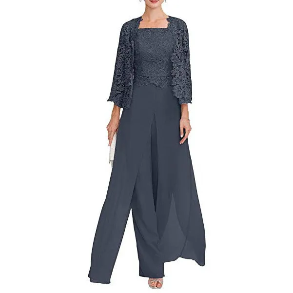 Elegant Mother of The Bride/Groom Pant Made In Chiffon And Lace
